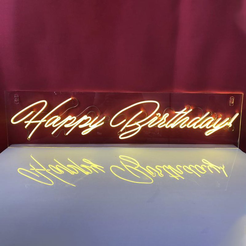 Custom Led Happy Birthday Lighted Sign Letters Sign Custom Good Vibes Only Neon Sign