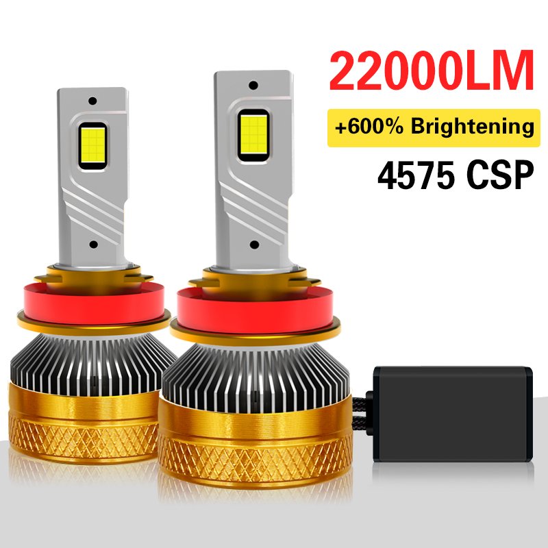 220W Double Copper Tube LED Headlight Bulbs H7 6000K Car Light Bulb With Canbus H8 H9 H11 Auto Headlamp Fog Light