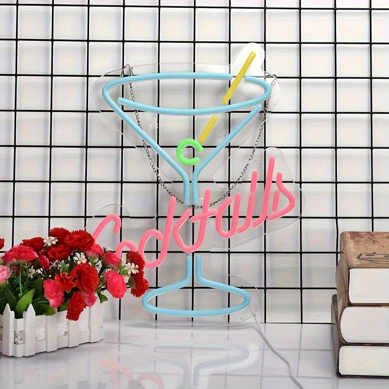 Rebow Fast Delivery Dropshipping Decoracion Lettering Light Logo Cocktail Neon Sign Neon Lights Drop Shipping for Party