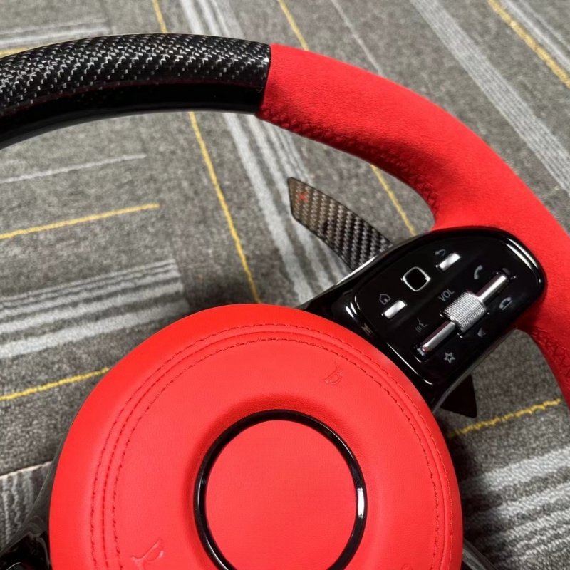 C217 W211 W212 W221 W222 S63 C63 GLA45 C43 SLC for Mercedes-Benz AMG W204 W205 CLA GLA 45 Class Carbon Fiber Steering Wheel