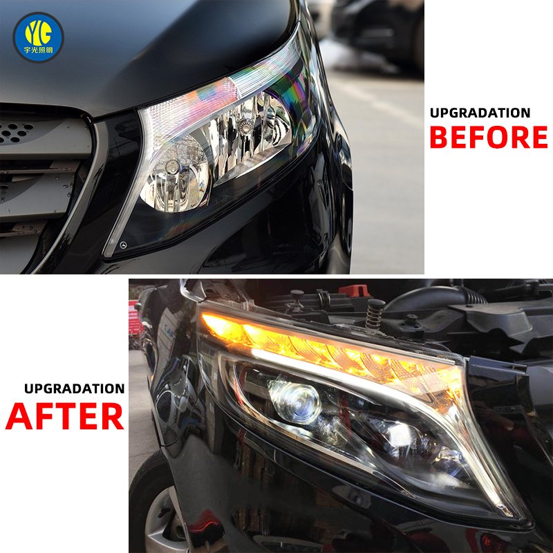 For Mercedes Benz V Class W447 Head Light 2016-2019 Year Vito V260 Head Lamp Upgrade Automotive Accessories DRL LED Headlights