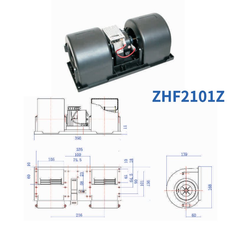 Air Conditioning Cooling System General Bus Parts Evaporator Bus Blower 12V 24V 281 Evaporation Fan Bus Accessories