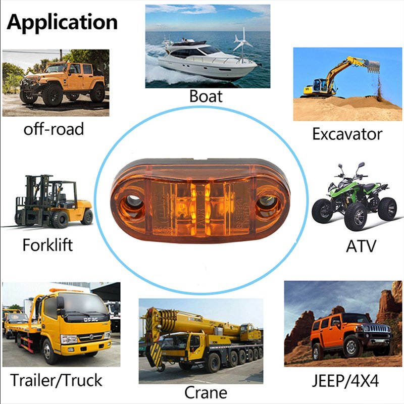 Truck Led Side Marker Light for Truck Trailer Car Tractor Bus Vehicle Indicator Side Light Emergency Warning Lamp