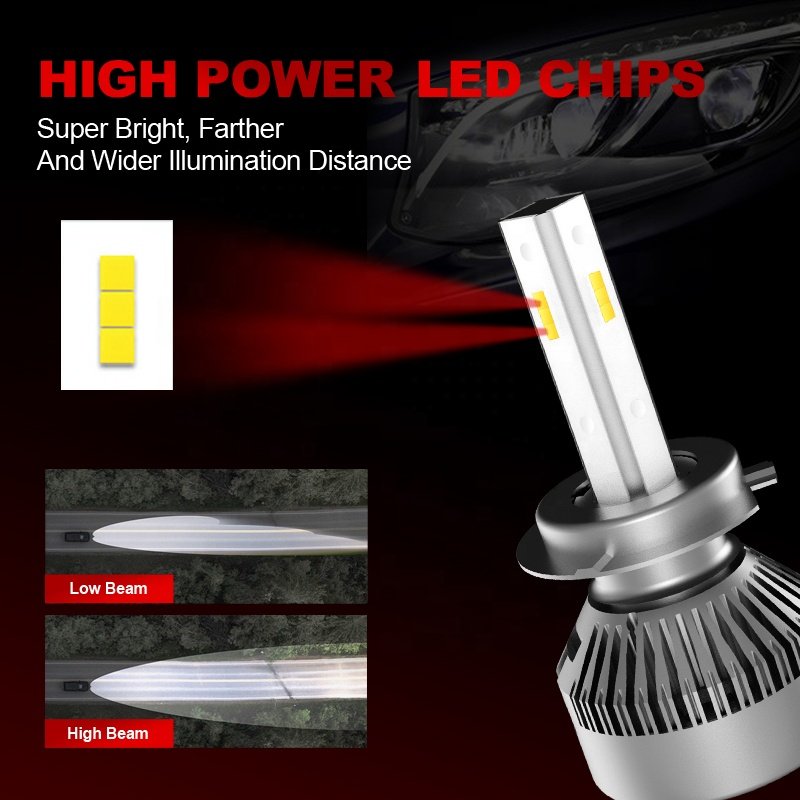 Daylead OEM Logo Super Bright Cheap 4 Sides Waterproof IP68 Headlight Led H4