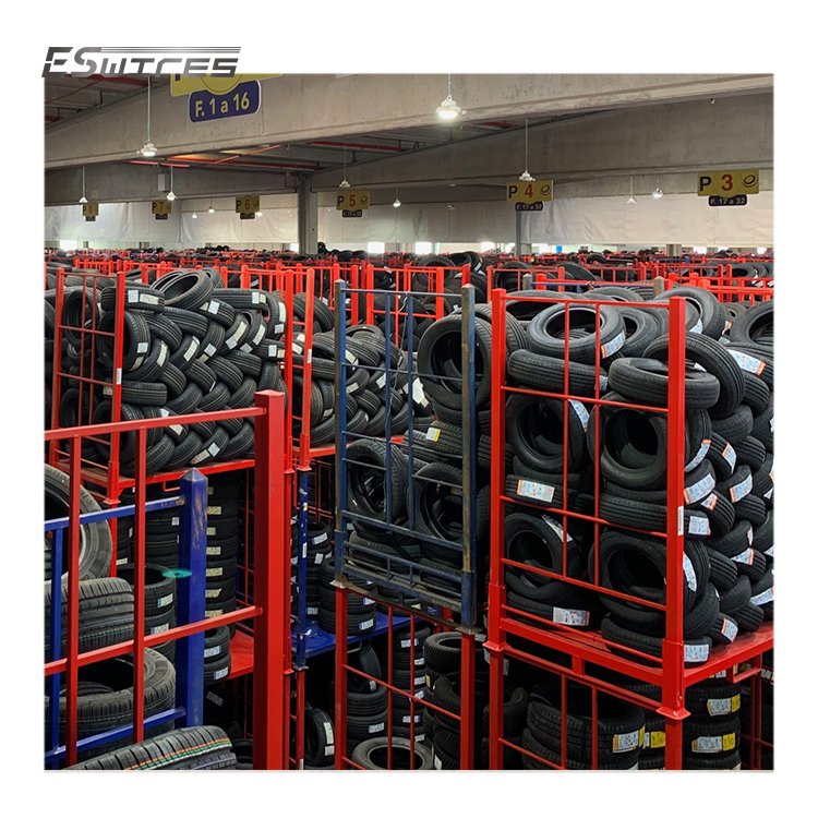 Heavy Duty Warehouse Stackable Collapsible Powder Coating Steel Truck Tyre Storage Rack