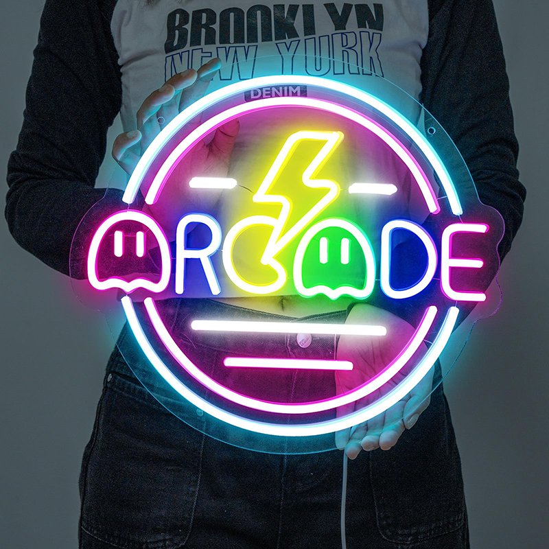 Gamer Neon Sign for Gamer Room Decor Arcade Neon Sign USB Powered Bright Custom LED Neon Gaming Signs for Boys Room Arcade Decor