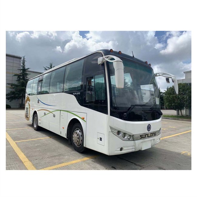 Right Hand Drive 32 Seaters Second Hand Passenger Bus for SunLong Customized Used RHD Coach Double Doors City Buses for Sale