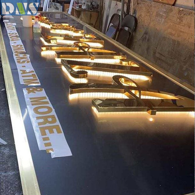 Channel Letter Interior Signs Front Retail Store Custom Office Indoor 3d Backlit Led Business Sign