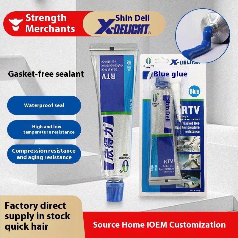 Xindeli Industrial Engine Leak-Proof High Temperature Oil-Resistant Adhesive Blue Glue Silicone Gasket-Free Sealing Film