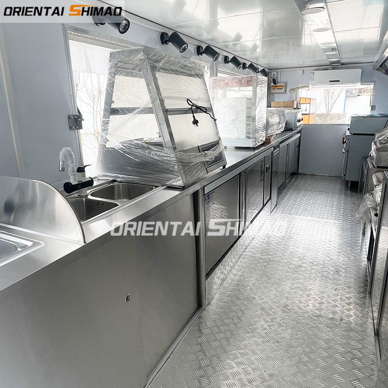 Oriental Shimao Food Trailer Australia with Porch BBQ Food Trailers Fully Equipped Food Truck