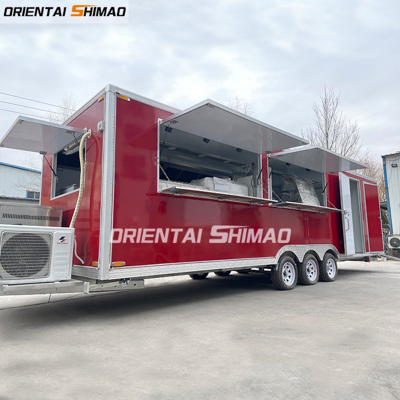 Oriental Shimao Food Trailer Australia with Porch BBQ Food Trailers Fully Equipped Food Truck