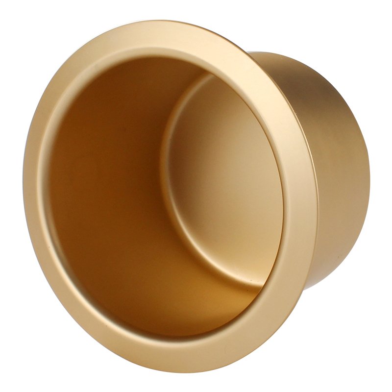 HEYRV Aluminium Alloy Cut-out Size 81mm Golden Color Car Cup Holder