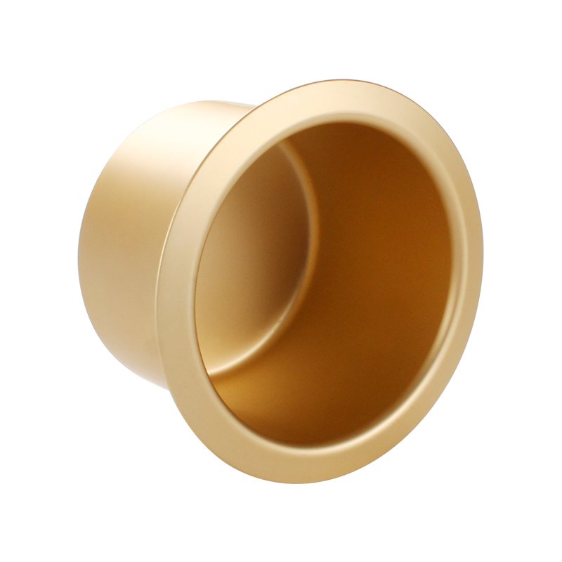 HEYRV Aluminium Alloy Cut-out Size 81mm Golden Color Car Cup Holder