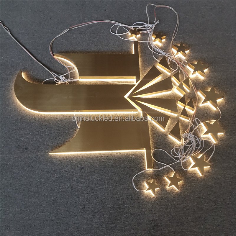 Gold Backlit Sign Used for Jewel Store