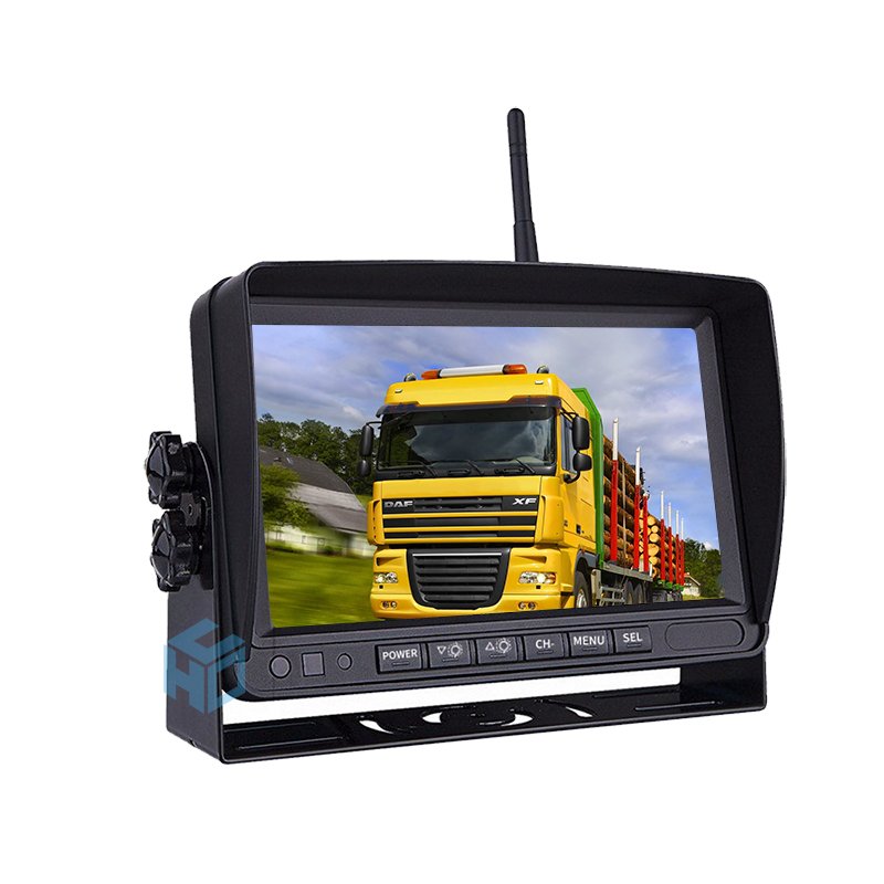 Wireless Trailer Hitch Backup Removable Guideline Rear View Camera 7" LCD Monitor for Travel Trailer/Fifth Wheels/RV/Camper