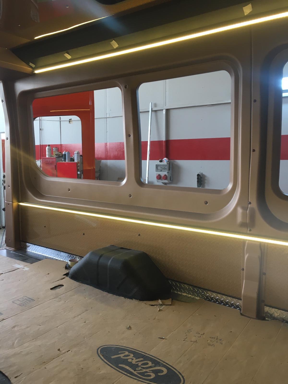 VKM-14 **TRANSIT HIGH GLASS INTERIOR SET** THERMOFORM ABS PLASTIC for COMMERCIAL VEHICLES, MOTORHOMES, MINIBUSES, COACHES, BUSES