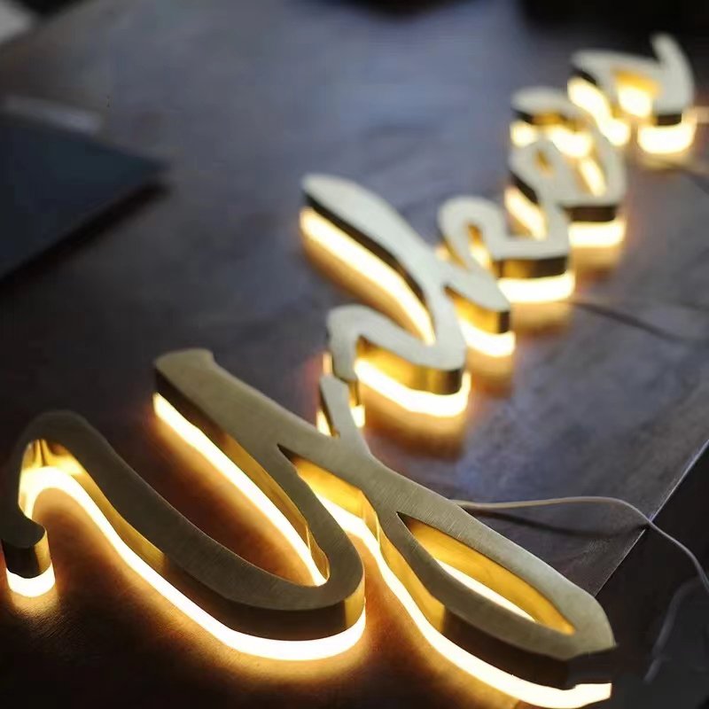 Make Logo for My Company Lighted Alphabet Metal Letter Sign, Light up Letters for Sign, Backlit Led Channel Letters Sign