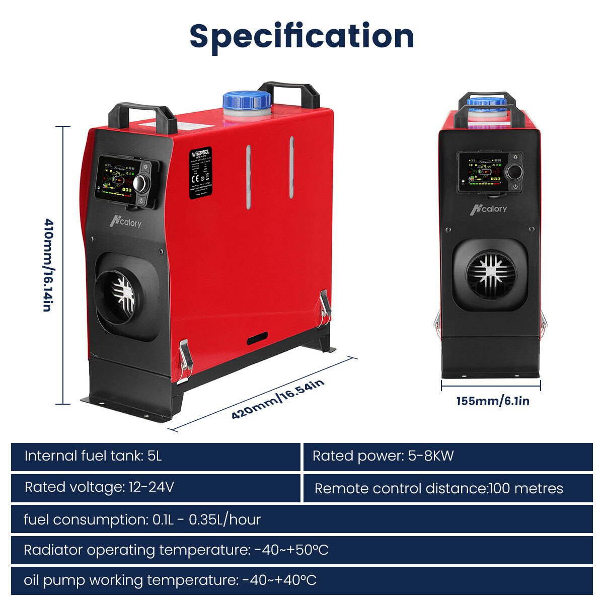APP Control Diesel Heater 12V 5kW All in One Parking Air Heater for Trucks Motor-homes Boats Bus