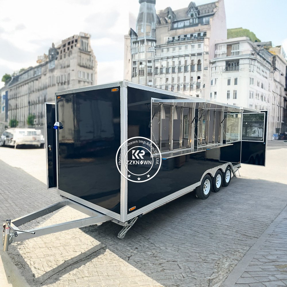 6 Wheels Cheap Food Cart Trucks Kebab Burgers Trailer Mobile Food Kitchen Concession Trailer Mobile Food Truck