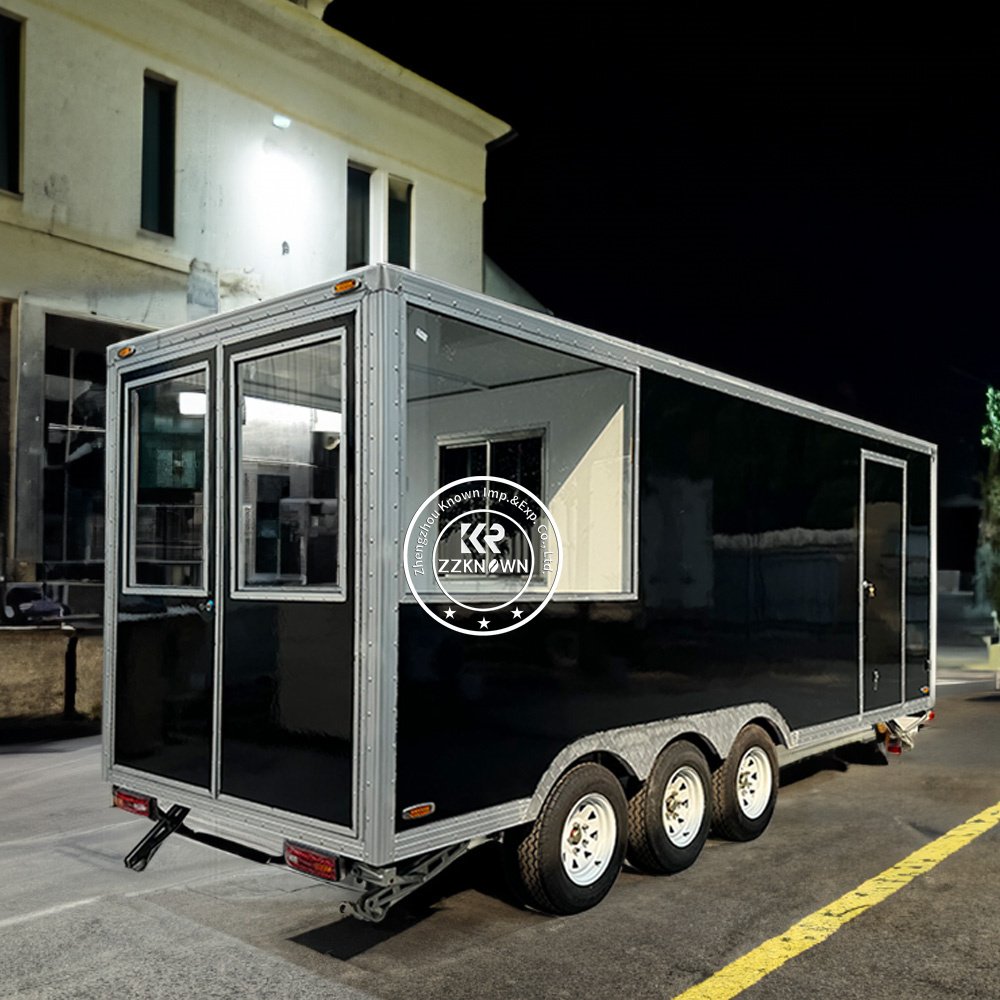 6 Wheels Cheap Food Cart Trucks Kebab Burgers Trailer Mobile Food Kitchen Concession Trailer Mobile Food Truck