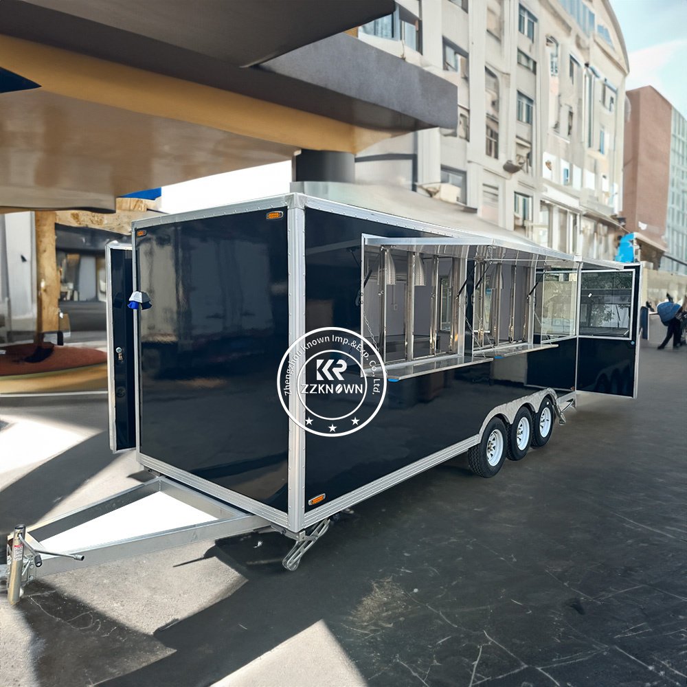 6 Wheels Cheap Food Cart Trucks Kebab Burgers Trailer Mobile Food Kitchen Concession Trailer Mobile Food Truck