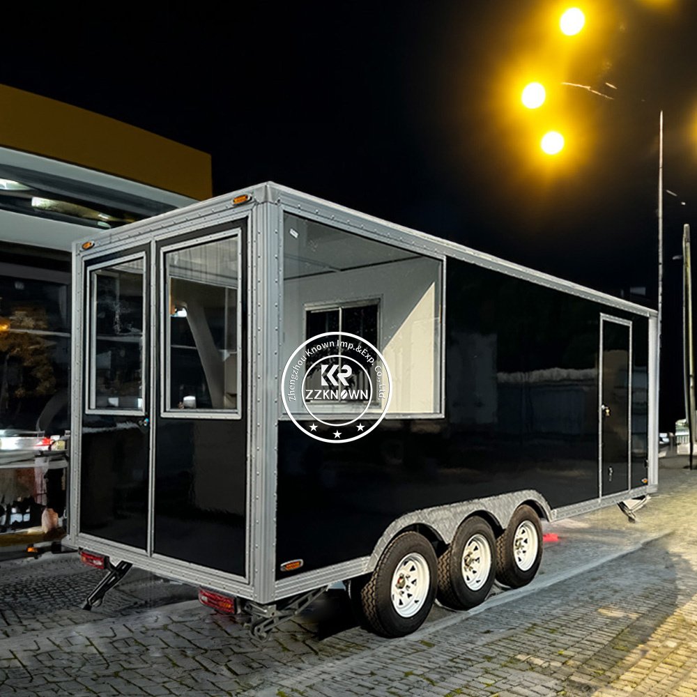 6 Wheels Cheap Food Cart Trucks Kebab Burgers Trailer Mobile Food Kitchen Concession Trailer Mobile Food Truck