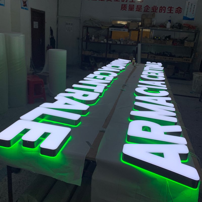 Manufacturer Custom LED Dentist Pharmacy Green Cross Sign Board Design Enseigne Lumineuse Pharmacie Pharmacy LED Sign