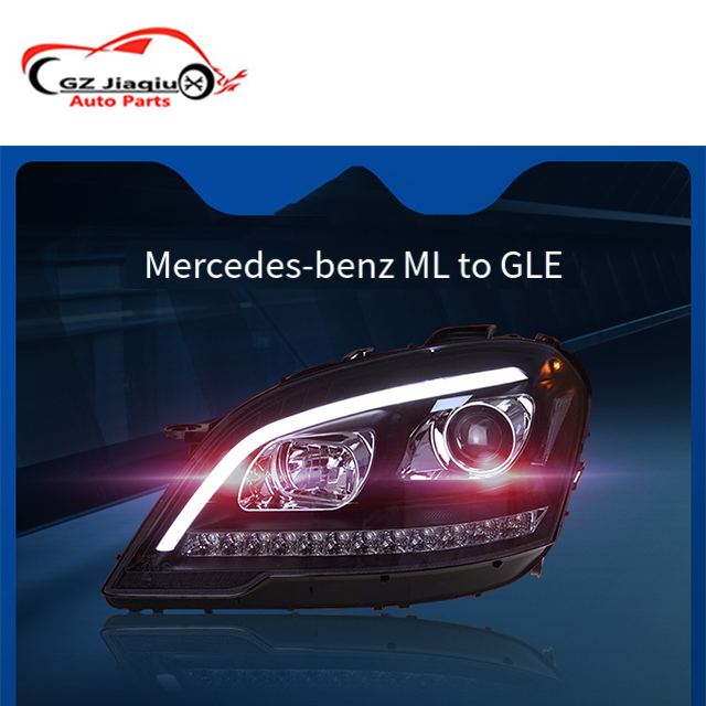 New Condition LED Lens for Mercedes-Benz MLGL09-12 W164 Headlight Assembly Modification with Daily Running Water Turn Signal