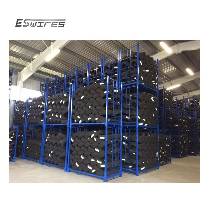 Warehouse Heavy Duty Foldable Stackable Tire Stacking Rack for Sale