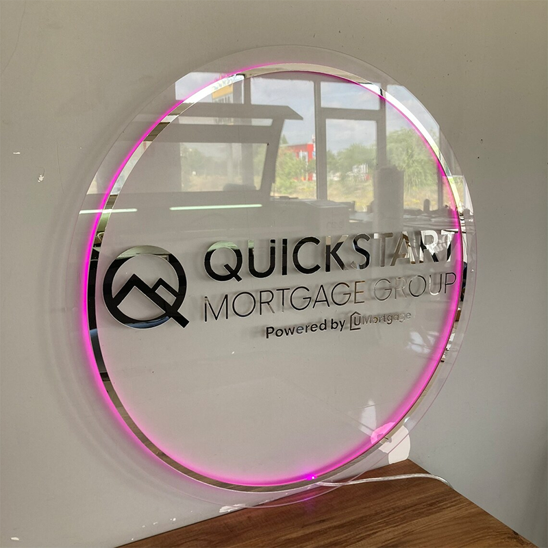 Acrylic Mirror Gold Sign, Salon Business Sign, Customized Sign, Wall Sign 3d Logo, Business Name Sign