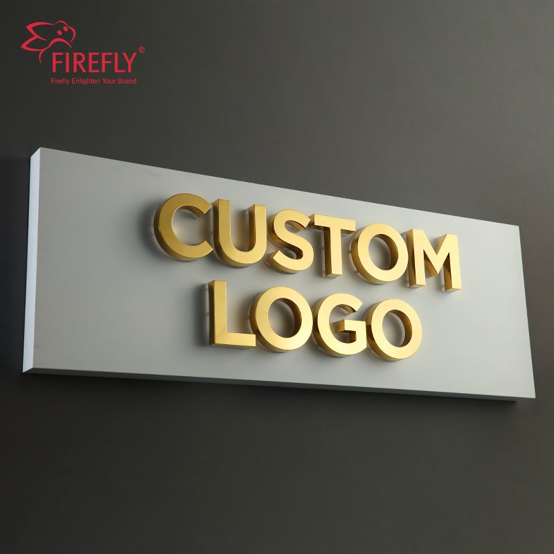 Business Sign Board Logo Office Indoor Outdoor Backlit Illuminated Signage Wall Logo Led 3D Letter Custom Sign