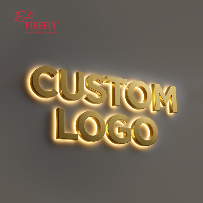 Business Sign Board Logo Office Indoor Outdoor Backlit Illuminated Signage Wall Logo Led 3D Letter Custom Sign