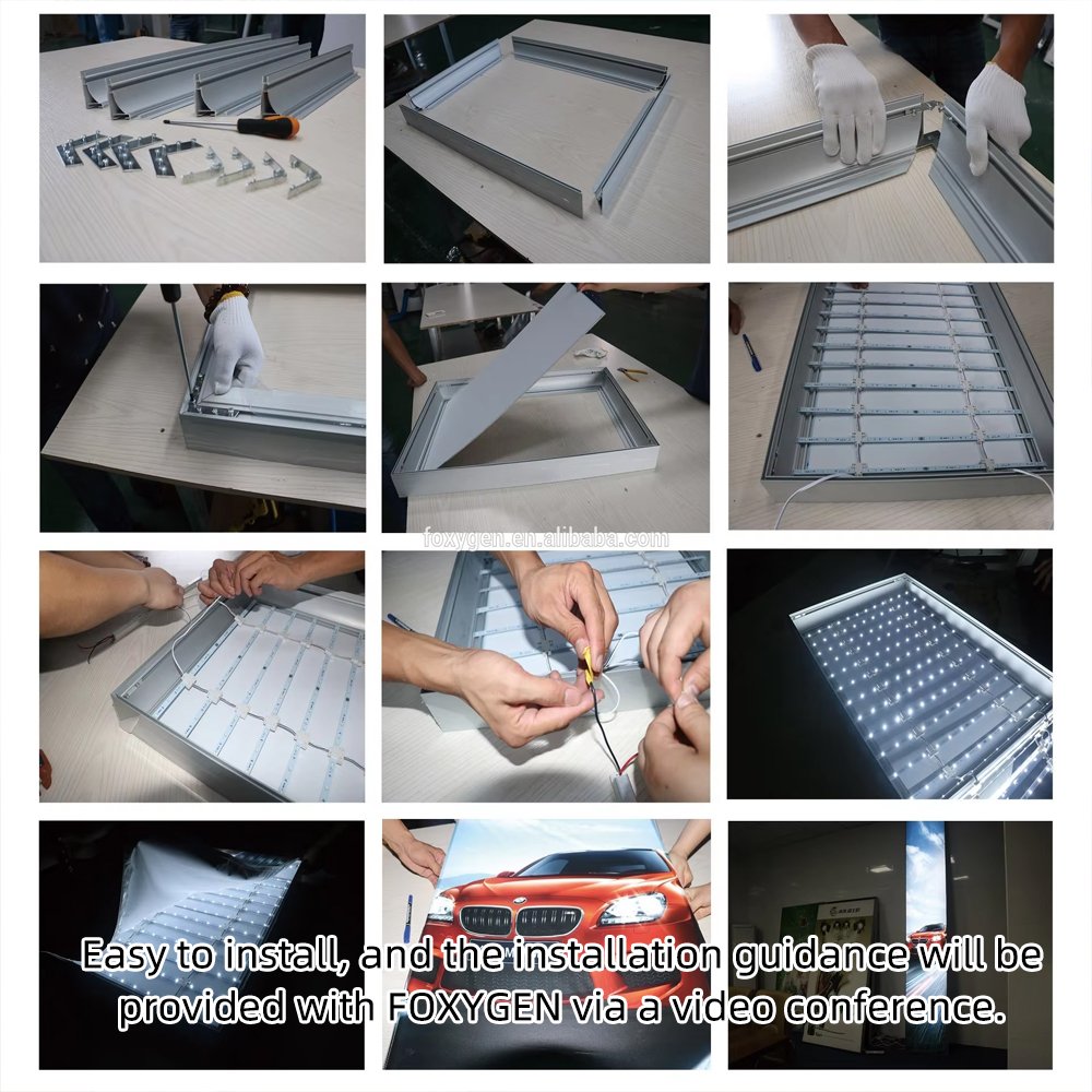 Low Price Outdoor Airport Subway Bus Stop Shopping Mall Exhibition Double Sided Fabric Led backlit Light Box Advertising