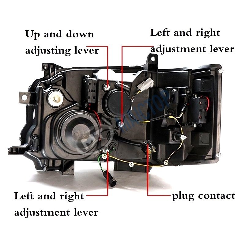 MAICTOP Car Body Parts LED DRL Front Modified Headlight for Hiace 200 Bus 2014-2018 Retrofit Head Lamp