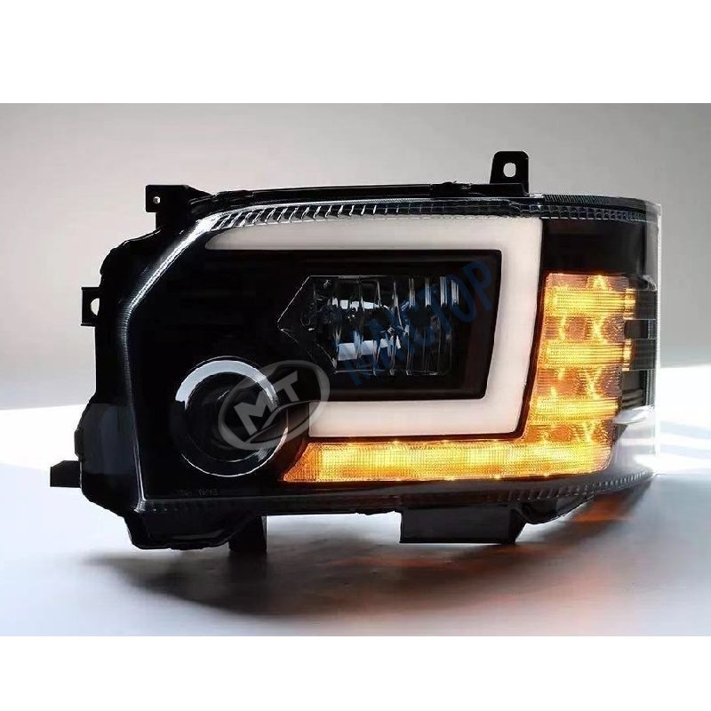 MAICTOP Car Body Parts LED DRL Front Modified Headlight for Hiace 200 Bus 2014-2018 Retrofit Head Lamp