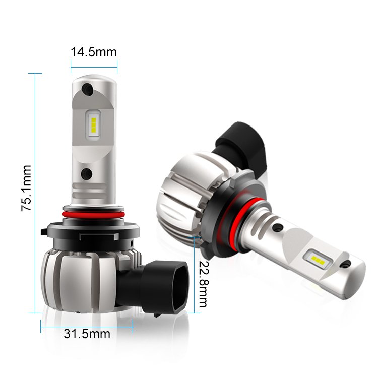 Gview Non Destructive Installation Dual Color Switchback LED 9005 9006 LED Fanless Fog Headlight Bulb for Cars