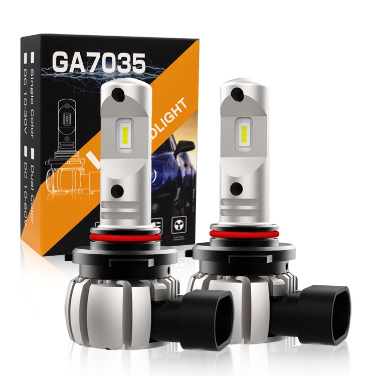 Gview Non Destructive Installation Dual Color Switchback LED 9005 9006 LED Fanless Fog Headlight Bulb for Cars