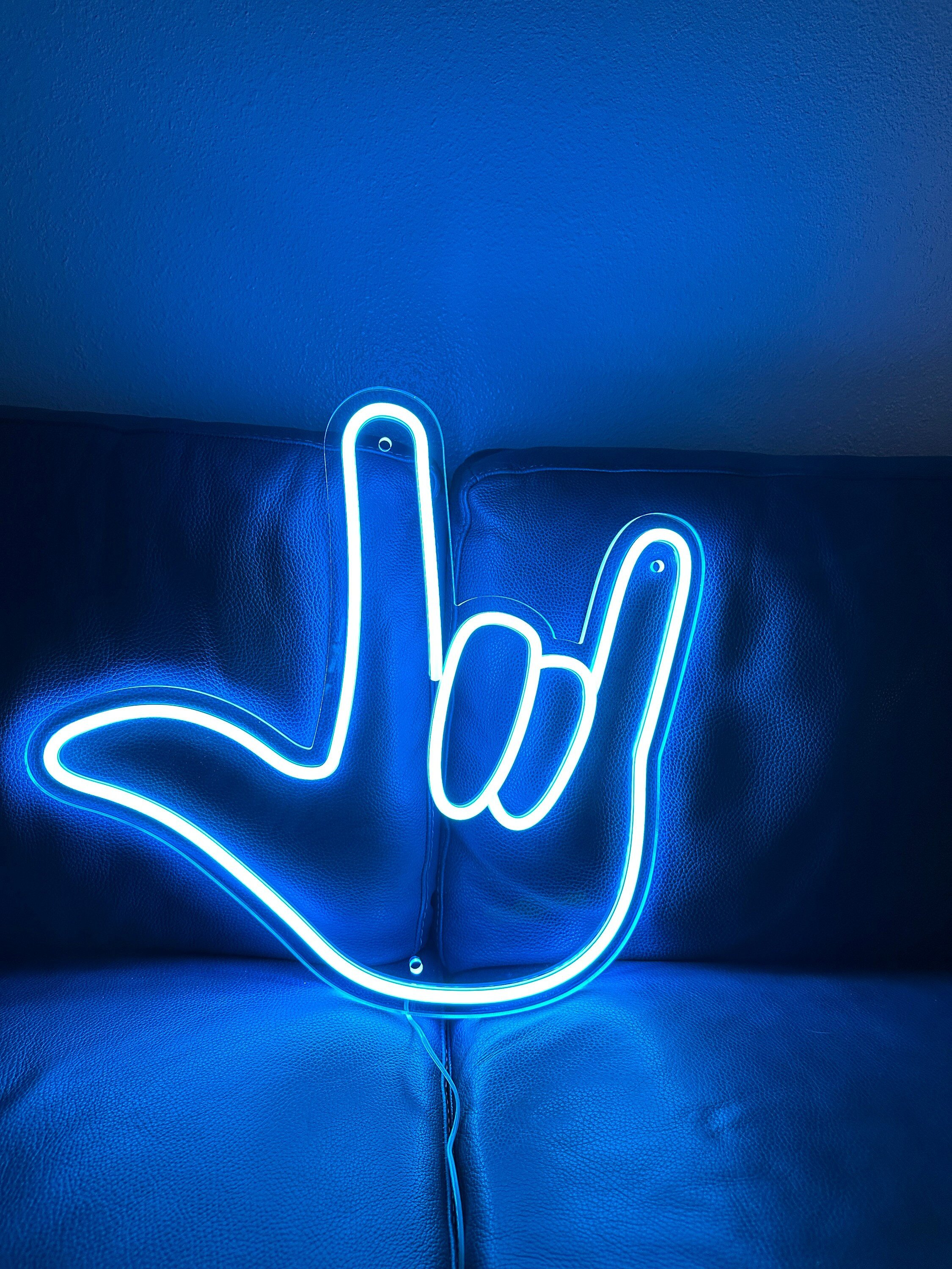 I Love You Fingers Advertising Board Logo Sign Neon Sign Home Decor Neon Light Business Restaurant Indoor Decorations LED Sign