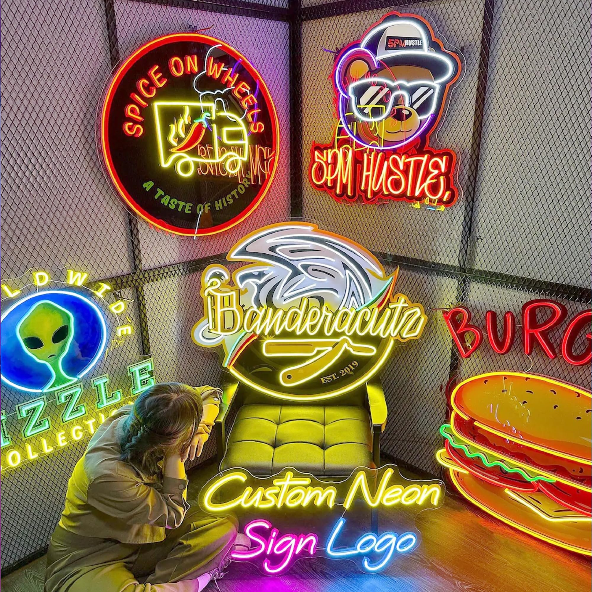 I Love You Fingers Advertising Board Logo Sign Neon Sign Home Decor Neon Light Business Restaurant Indoor Decorations LED Sign