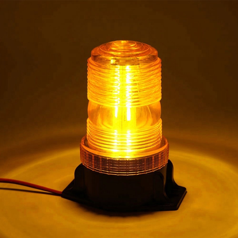 Hodish 30 LED Amber 15W Emergency Warning Flashing Safety Strobe Beacon Light for Forklift Truck Tractor Golf Carts UTV Car Bus
