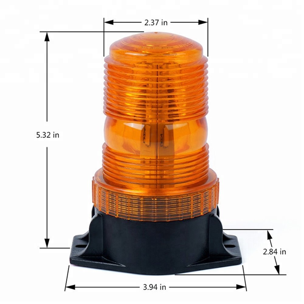Hodish 30 LED Amber 15W Emergency Warning Flashing Safety Strobe Beacon Light for Forklift Truck Tractor Golf Carts UTV Car Bus