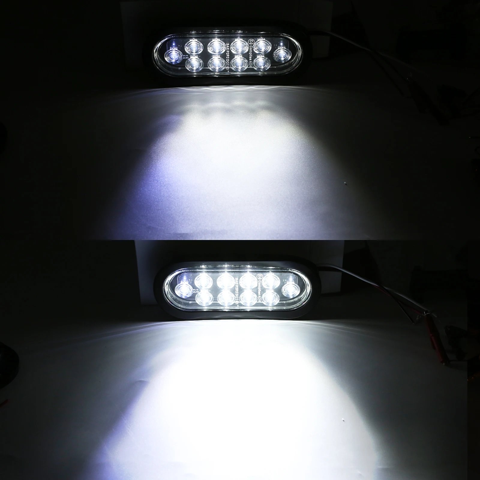 12V 6 " 10LED Truck Trailer Car Side Marker Lights Clearance Lamp Taillight Warning Tractor Strobe Brake Signal Light