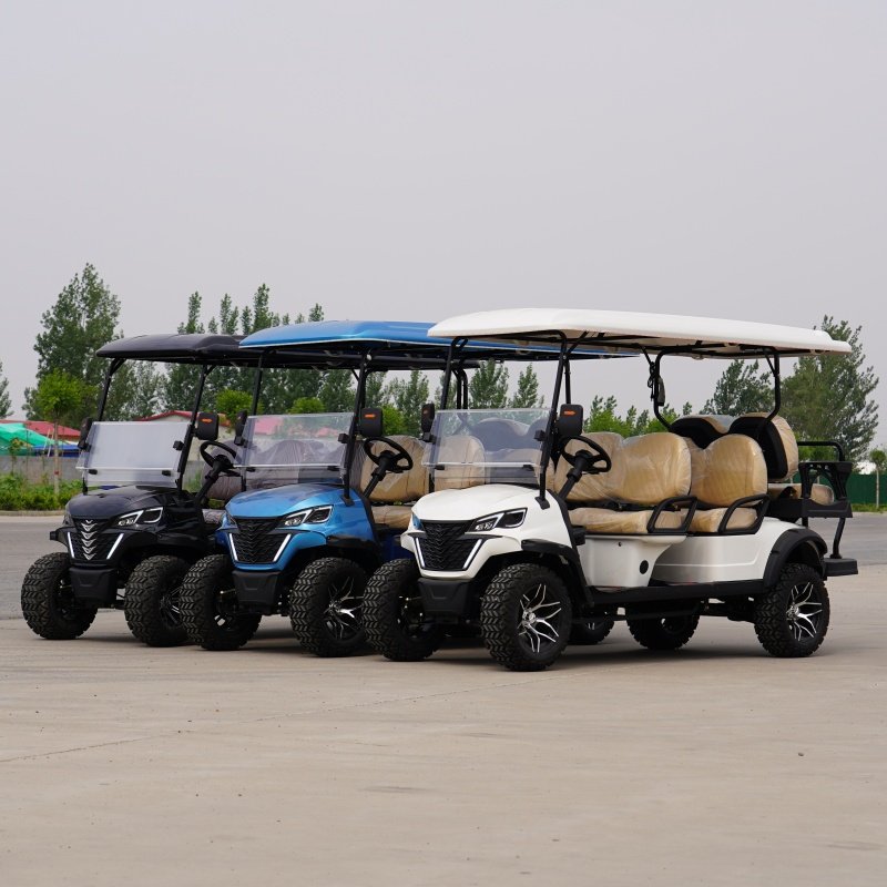 2024 Electric New Car Golf Cart 72v Mini Golf Car 4 Wheels 4 Passenger Sightseeing Car