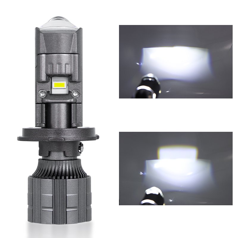 Mini Lens High Power 175w H4 Mini Led Projector Headlight Dual Lens Bi Led Projector H4 Led Headlight 6000k Car Motorcycle Light