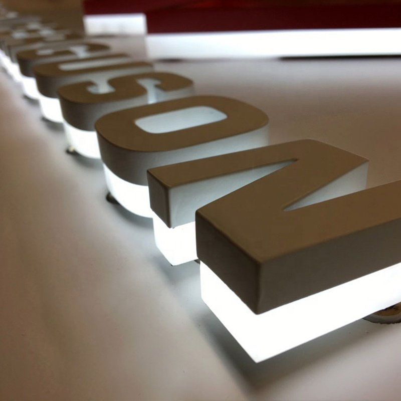 Custom Popular 3d Plastic Light Words in Led Channel Letter Sign Acrylic Signs Letters