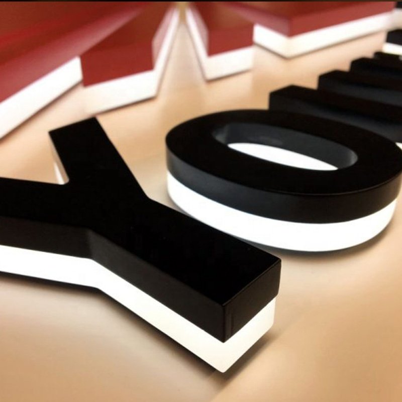 Custom Popular 3d Plastic Light Words in Led Channel Letter Sign Acrylic Signs Letters