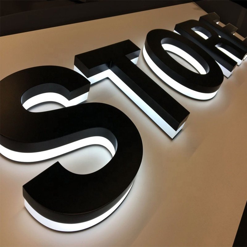 Custom Popular 3d Plastic Light Words in Led Channel Letter Sign Acrylic Signs Letters
