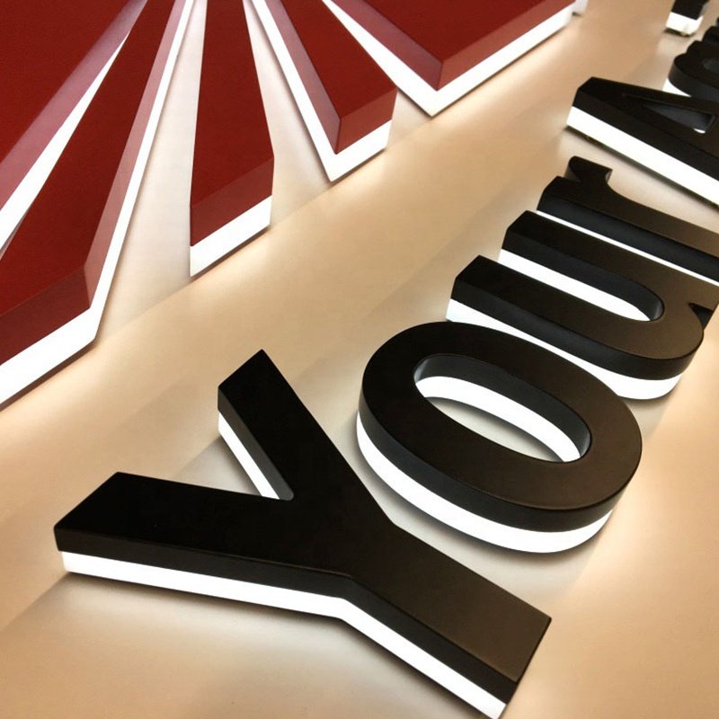 Custom Popular 3d Plastic Light Words in Led Channel Letter Sign Acrylic Signs Letters