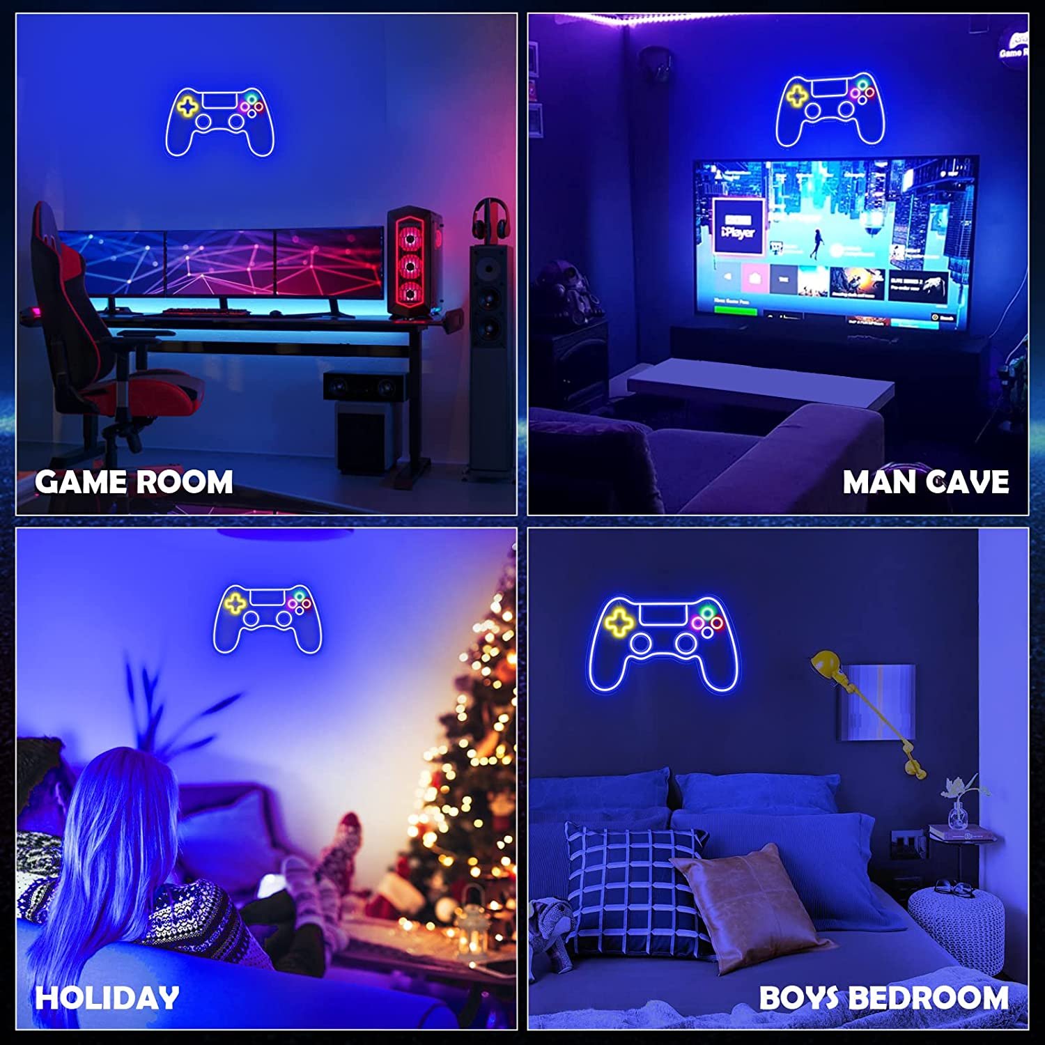 Custom LED Acrylic Gamer Neon Sign Game Controller Neon Sign for Gamer Teen Boy Room Wall Decor Gaming Neon Lights for Wall