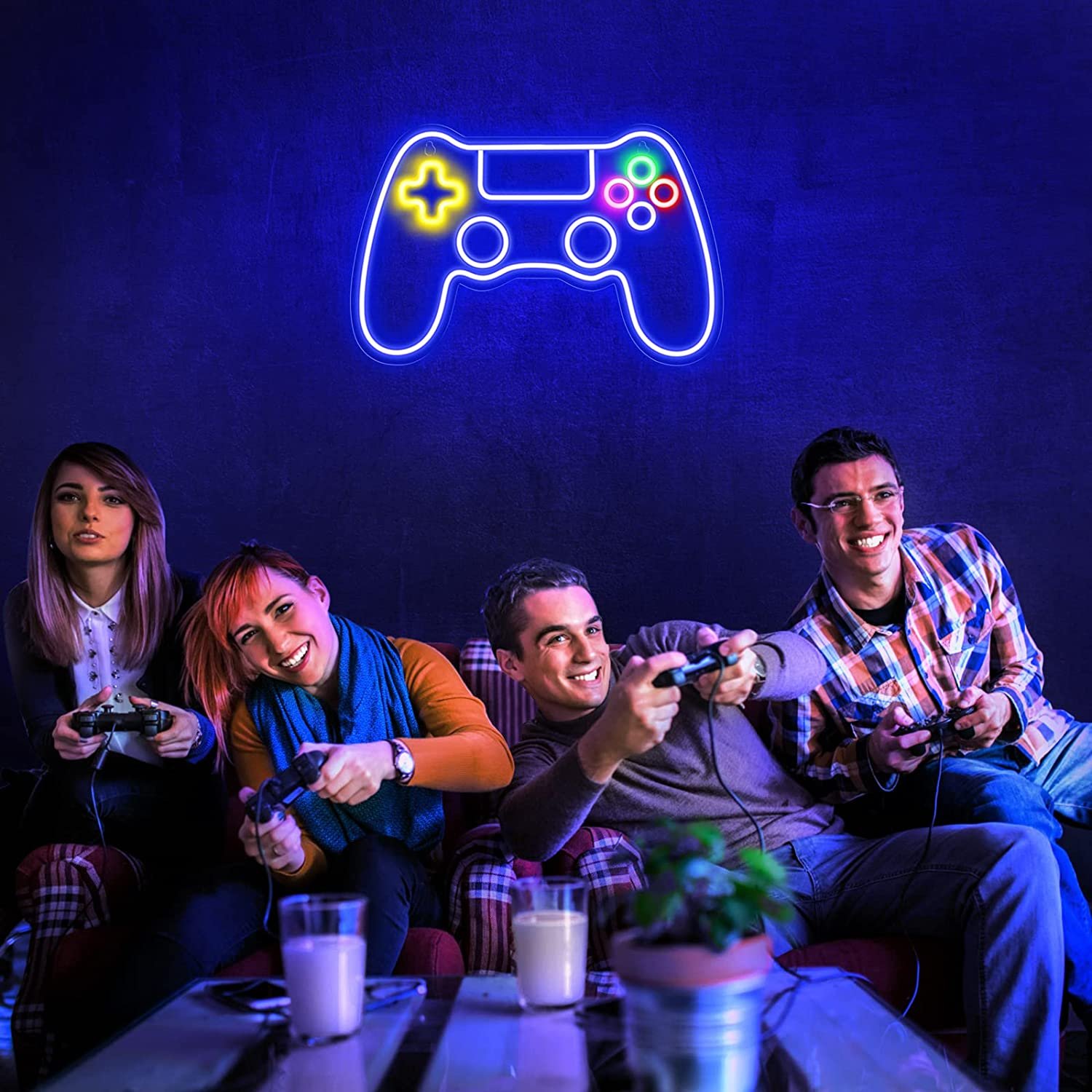 Custom LED Acrylic Gamer Neon Sign Game Controller Neon Sign for Gamer Teen Boy Room Wall Decor Gaming Neon Lights for Wall